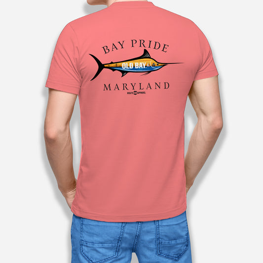 *PRE-ORDER* White Marlin OLD BAY Pride (Coral) / Shirt - Route One Apparel