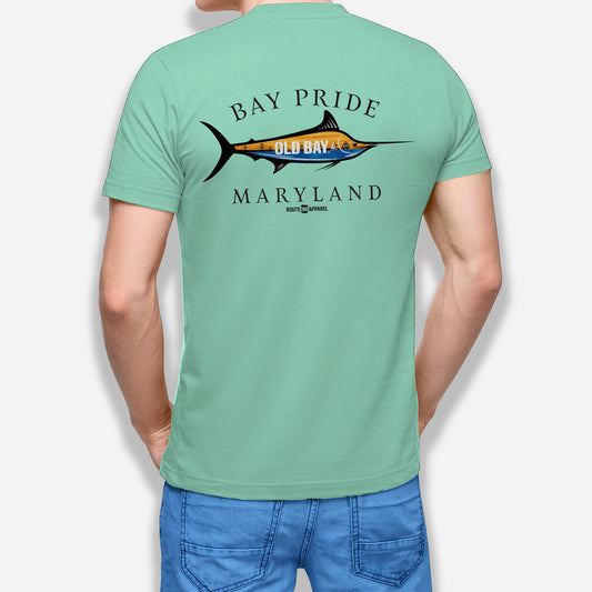 *PRE-ORDER* White Marlin OLD BAY Pride (Reef Green) / Shirt - Route One Apparel