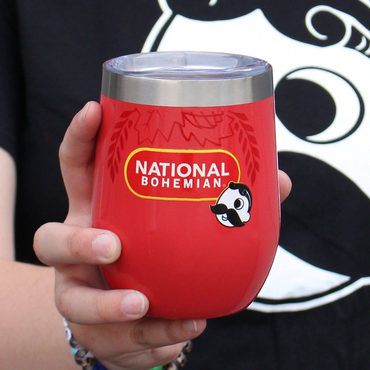 National Bohemian Beer (Red) / Small Wine Tumbler - Route One Apparel