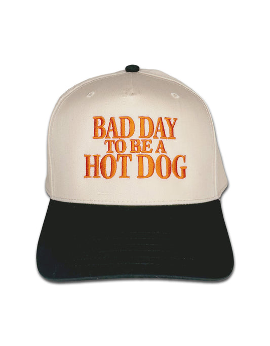 Route One Apparel Bad Day to be a Hot Dog (Natural/Black) / Hat Natural Black