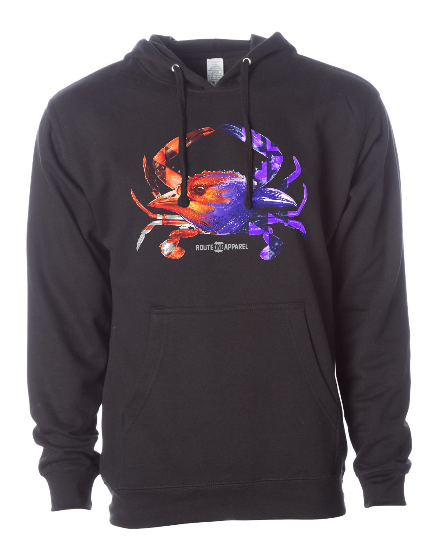 Route One Apparel Baltimore Birds Crab (Black) / Hoodie Black