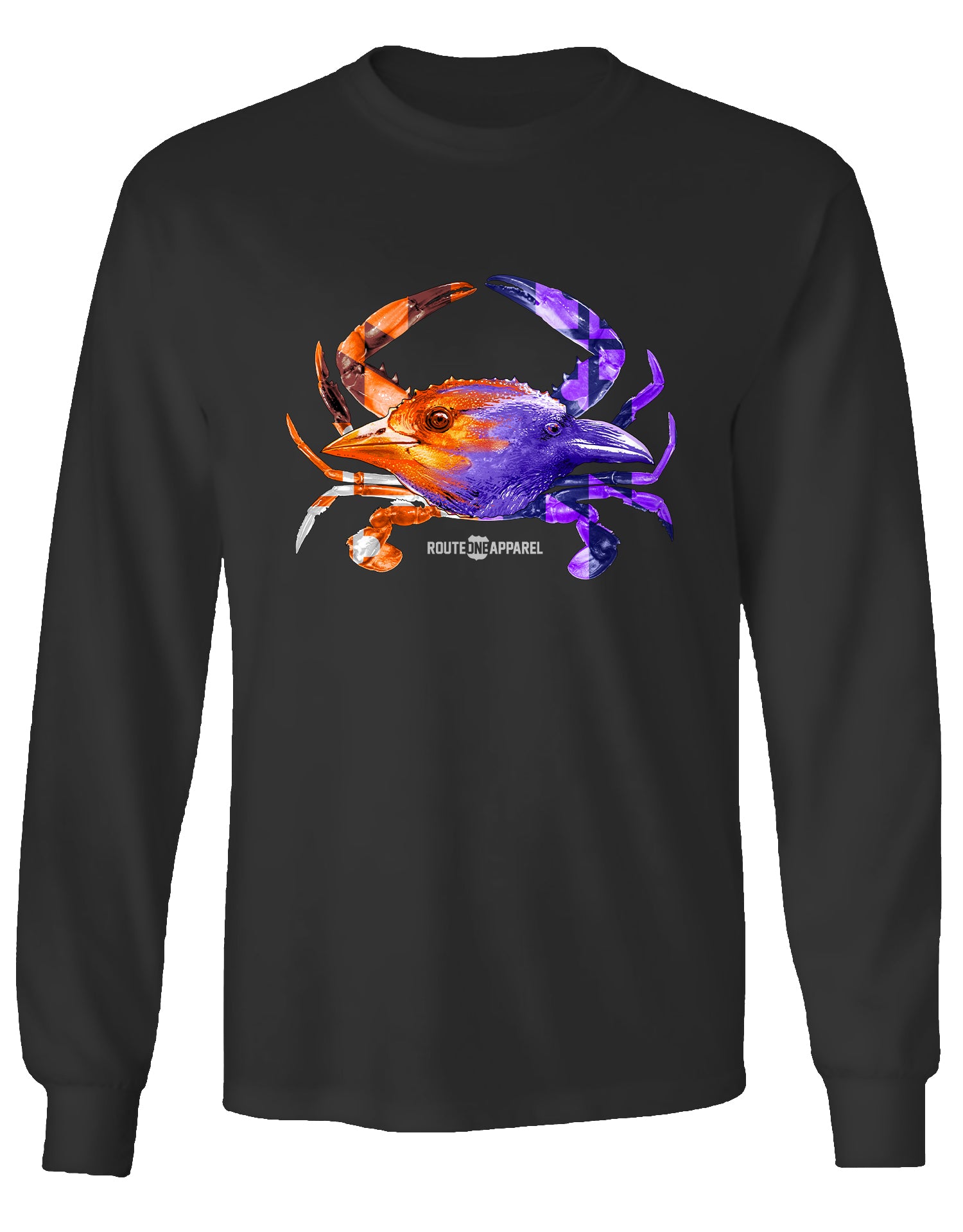 Baltimore Birds Crab (Black) / Long Sleeve Shirt