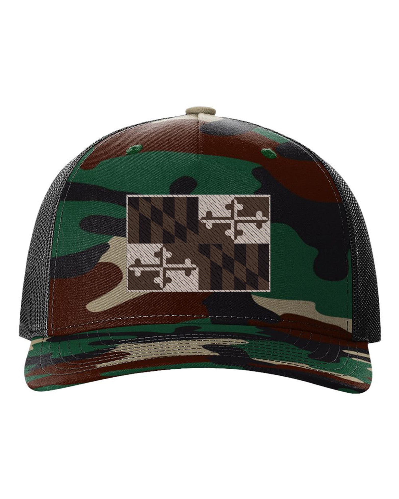 Maryland Flag (Green Camo) / Snapback Hat