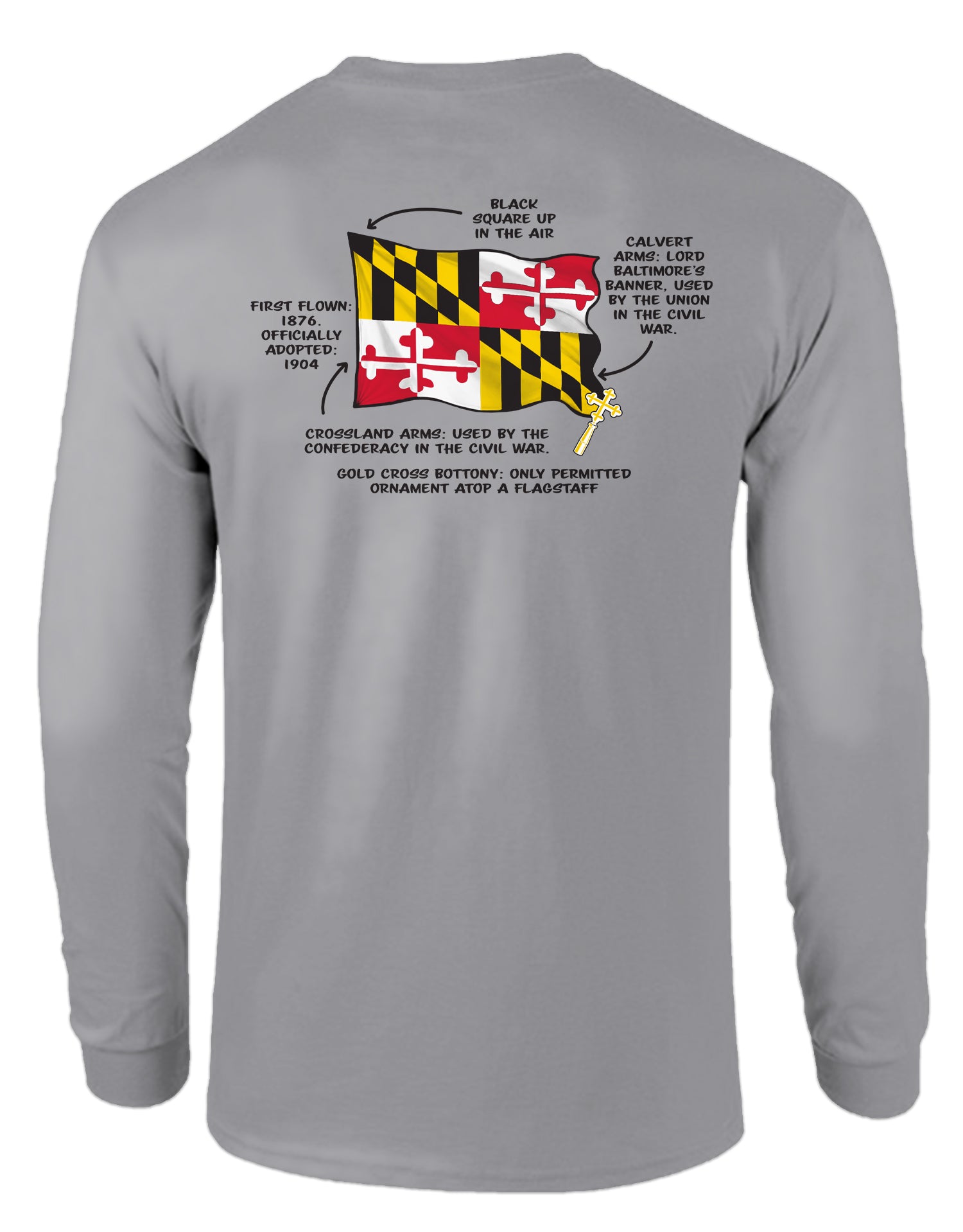Flag Facts (Granite) / Long Sleeve Shirt