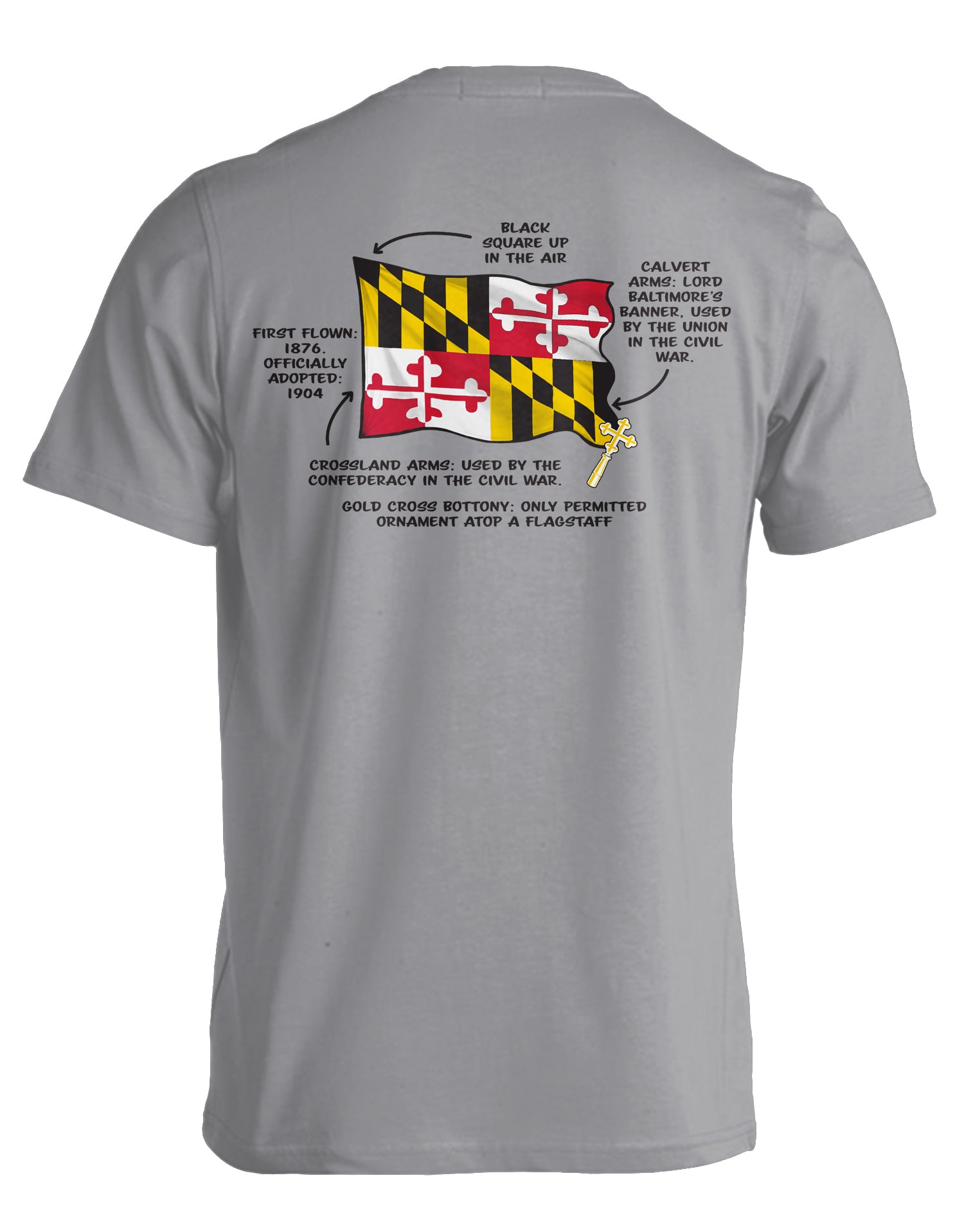 Route One Apparel Flag Facts (Granite) / T-Shirt Granite