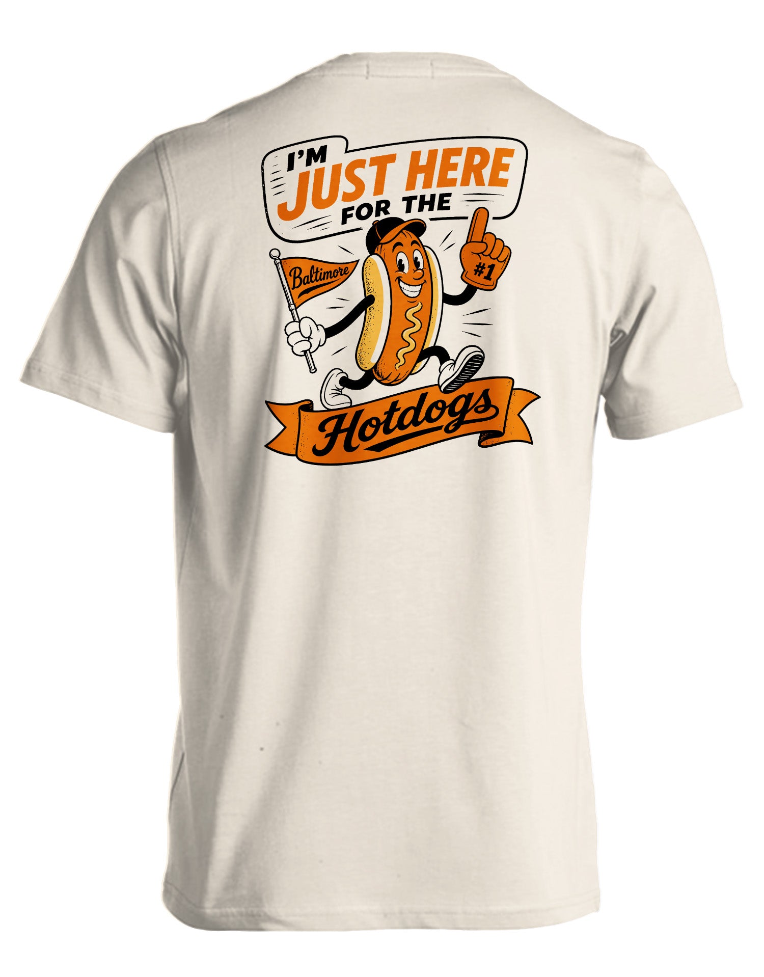 Route One Apparel Here for the Hotdogs (Ivory) / T-Shirt Ivory