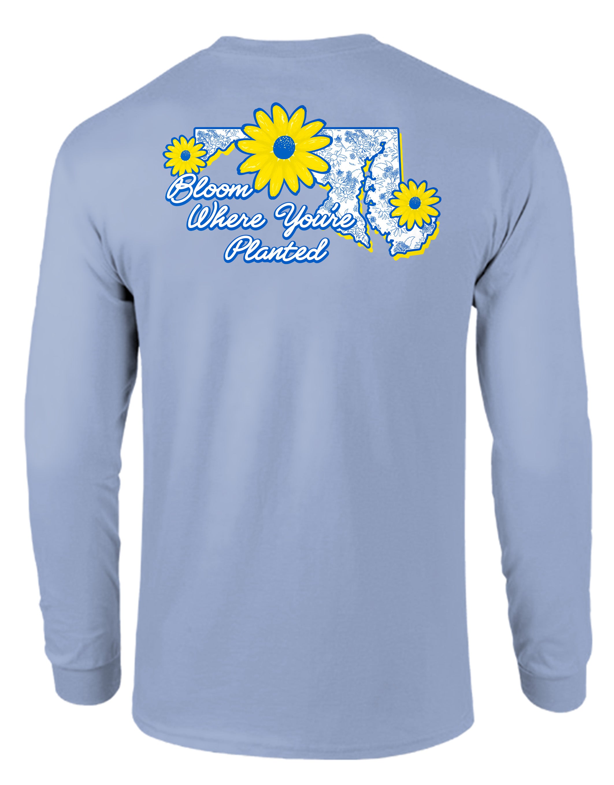 Maryland Black Eyed Susans (Washed Denim) / Long Sleeve Shirt
