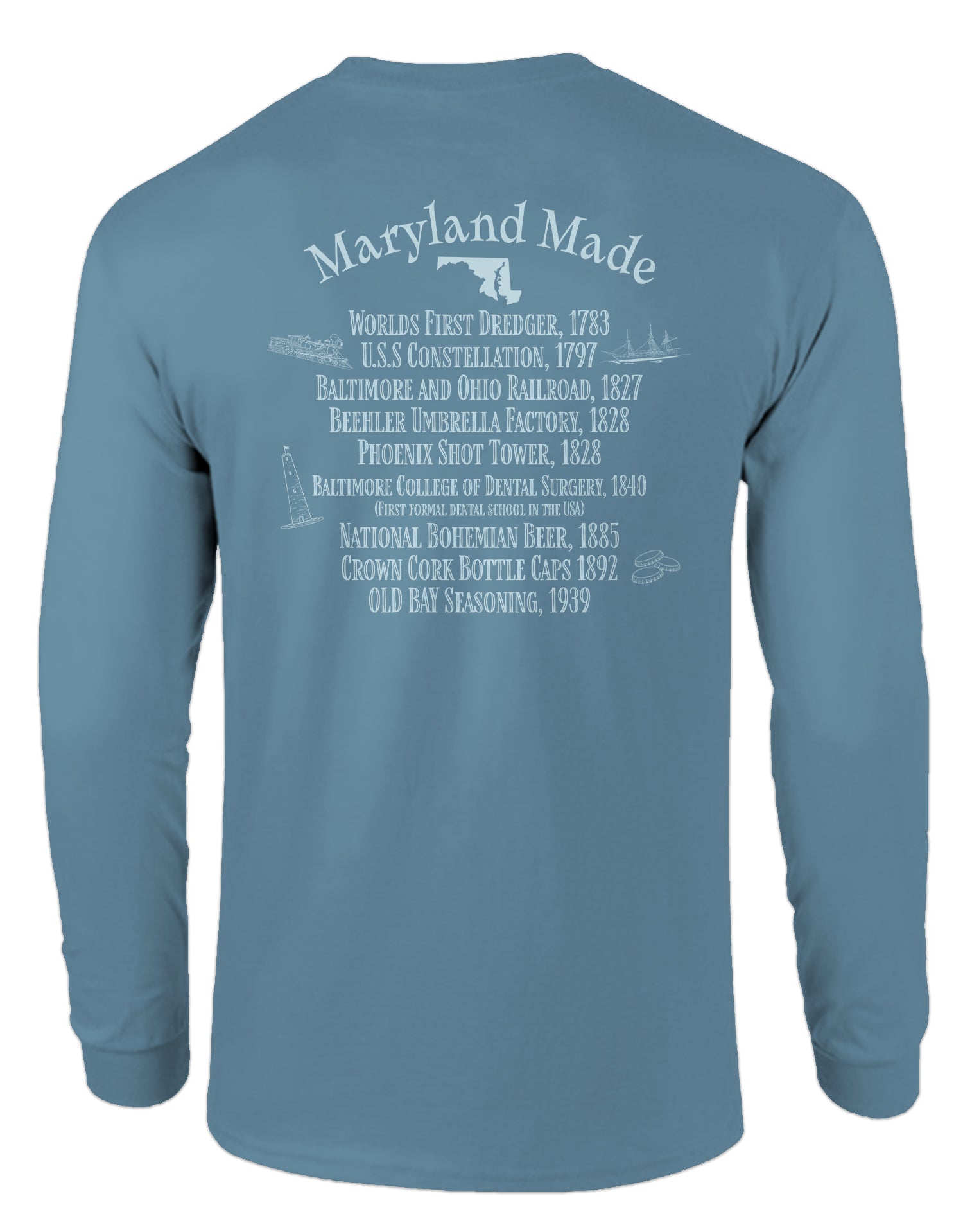 Maryland Made (Ice Blue) / Long Sleeve Shirt