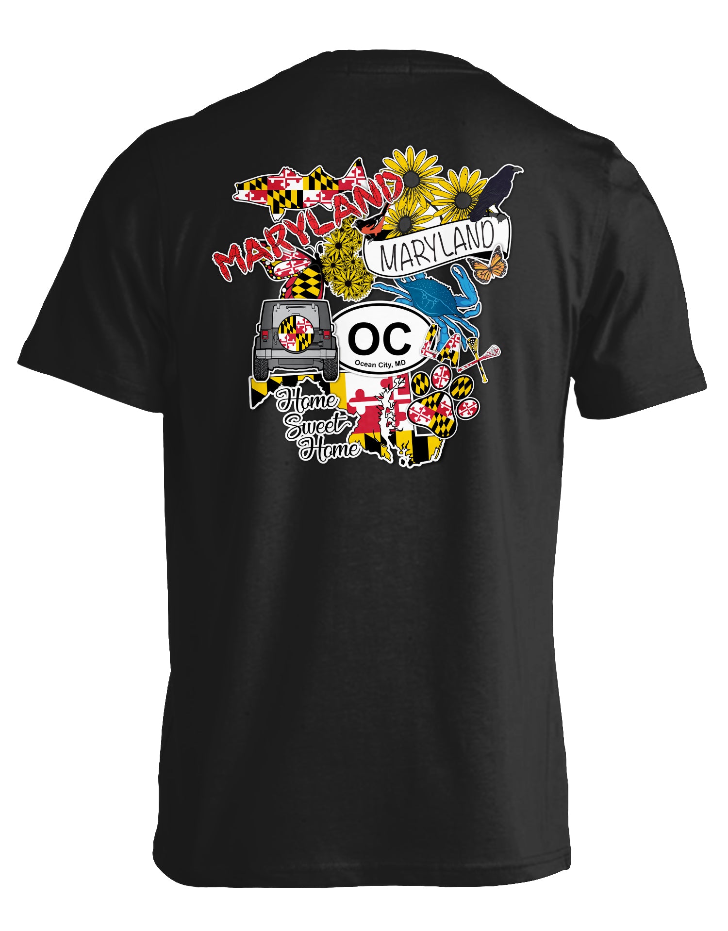 Maryland Stickers Collage (Black) / T-Shirt