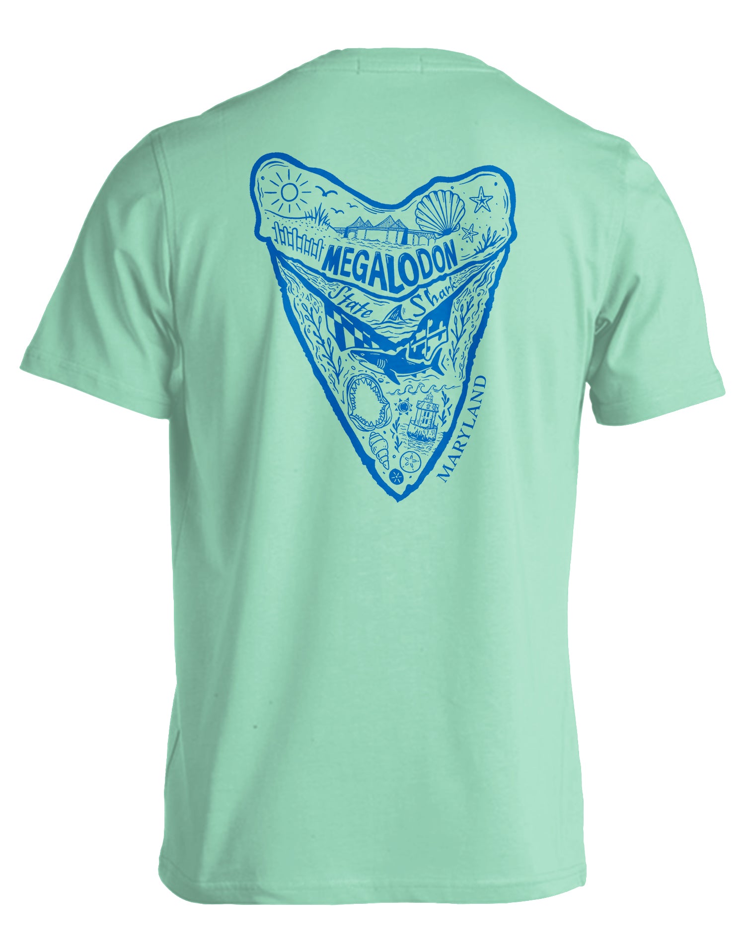 Route One Apparel Megalodon Tooth (Island Reef) / T-Shirt Island Reef