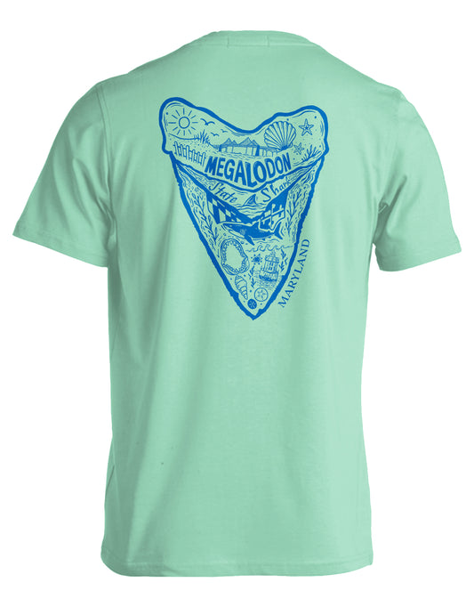 Route One Apparel Megalodon Tooth (Island Reef) / T-Shirt Island Reef