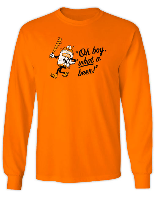 Natty Boh Baseball Can (Burnt Orange) / Long Sleeve T-Shirt
