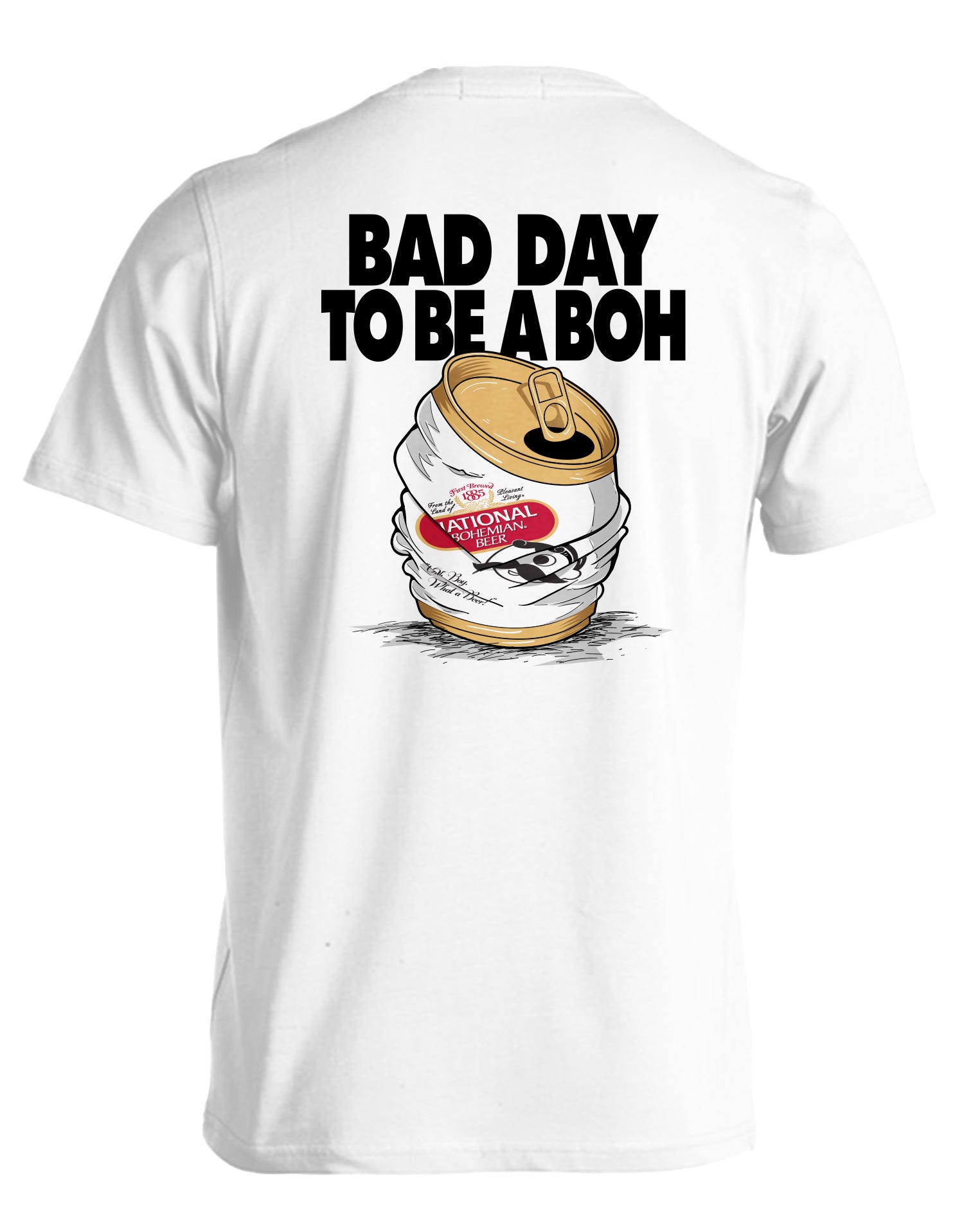 Licensing - Natty Boh Bad Day - Crushed Can (White) / T-Shirt White