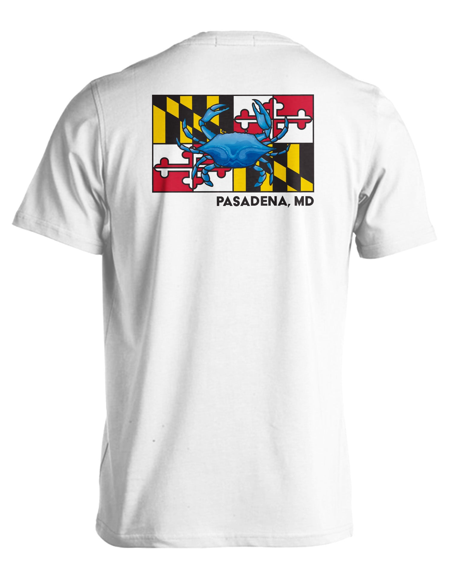 Route One Apparel Pasadena Crab on Flag (White) / T-Shirt White