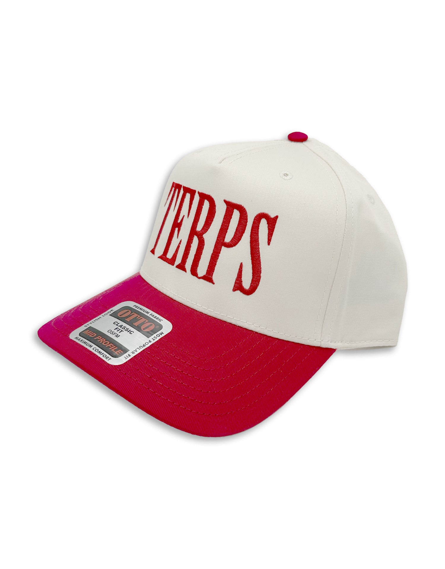 Terps Serif Font (Natural/Red) / Hat