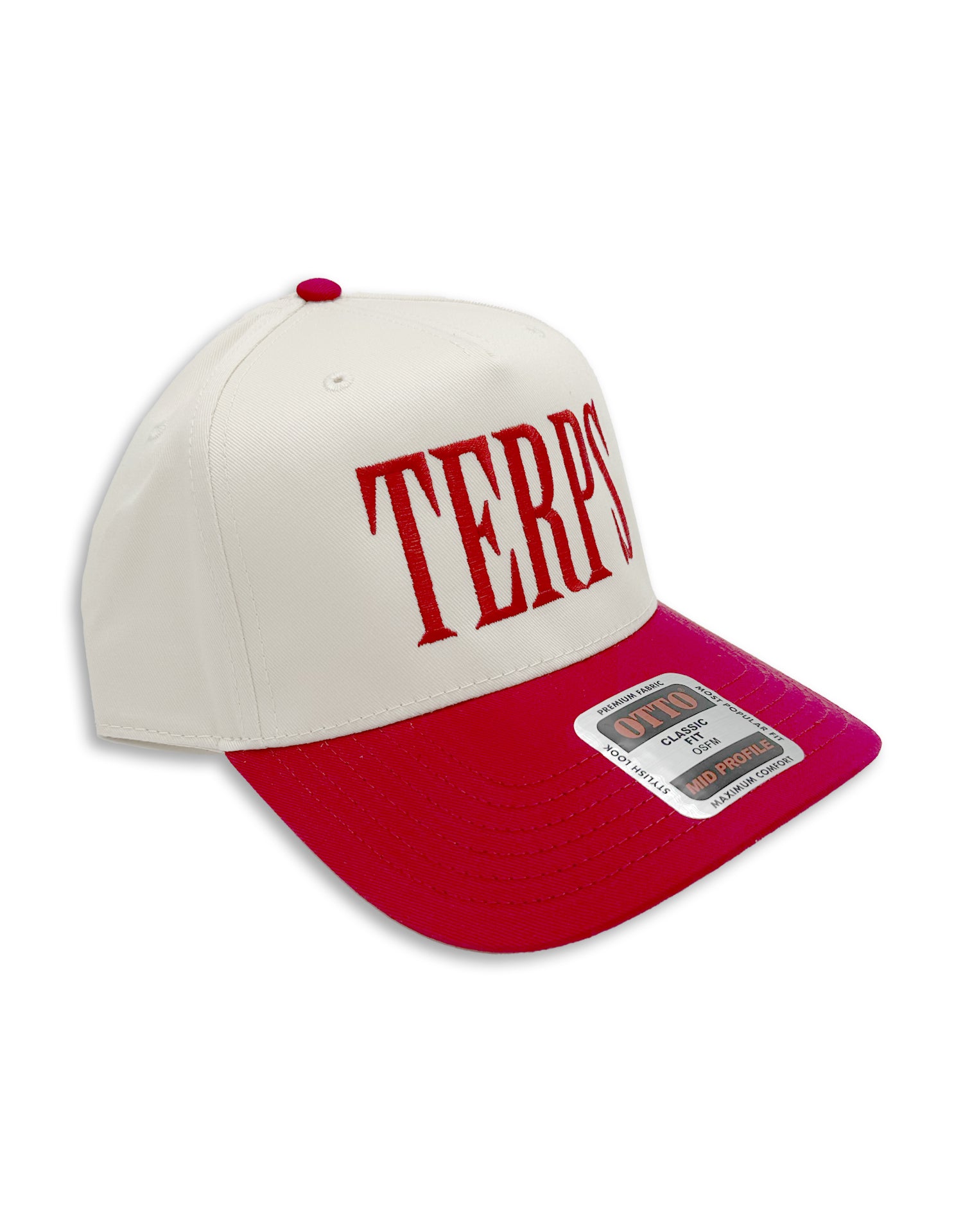 Terps Serif Font (Natural/Red) / Hat