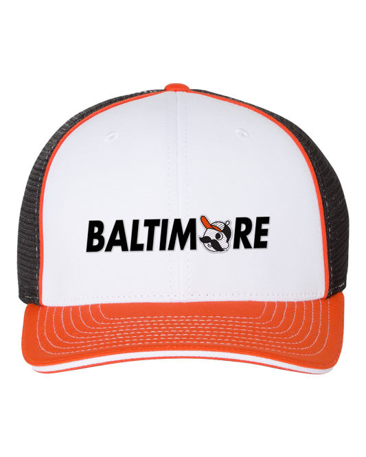 BALTIMORE - Boh Baseball Logo (White Tricolor) / Baseball Hat