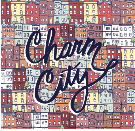Charm City Row Homes / Throw Pillow
