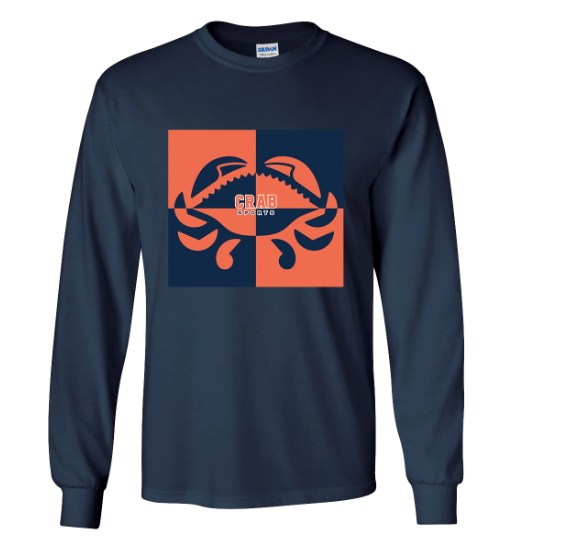 Crab Sports Color Block (Navy) / Long Sleeve Shirt - Route One Apparel