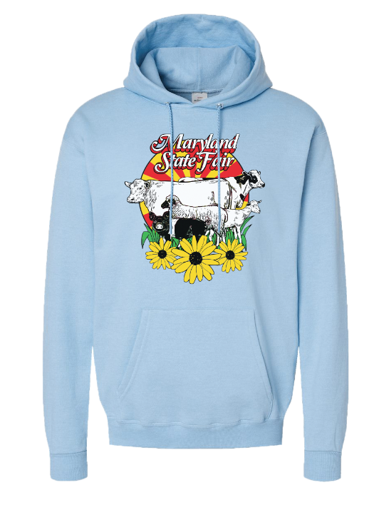 Maryland State Fair Sunflower Cow (Light Blue) / Hoodie - Route One Apparel