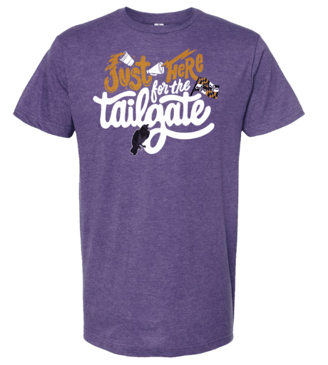 Just Here For The Tailgate (Purple) / Shirt - Route One Apparel