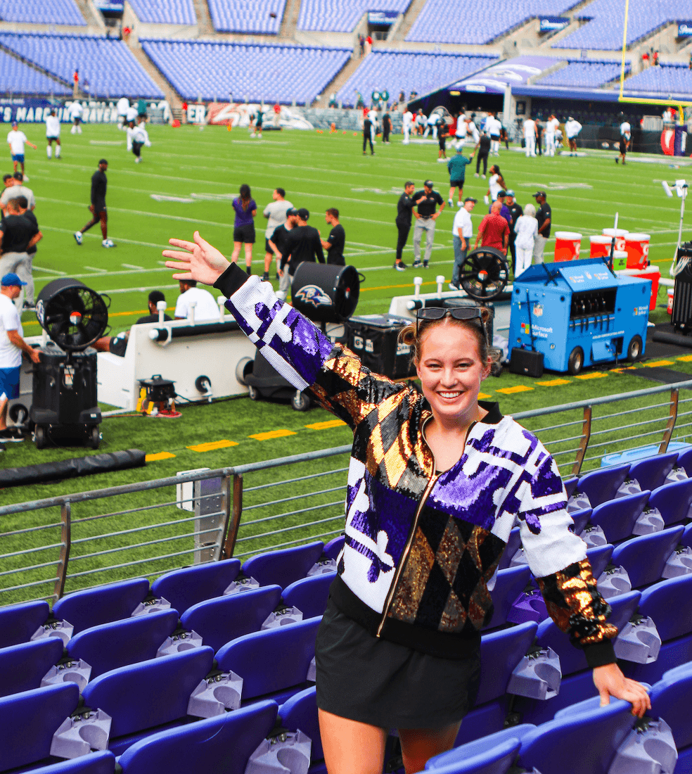 *REQUEST IT* Purple & Gold Maryland Flag / Sequin Jacket - Route One Apparel