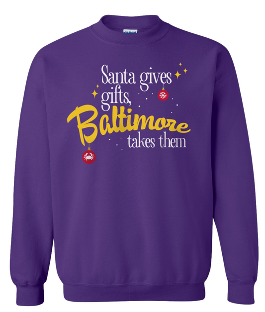 *PRE-ORDER* Baltimore Takes Them (Purple) / Crew Sweatshirt (Estimated Ship Date 12/12) - Route One Apparel