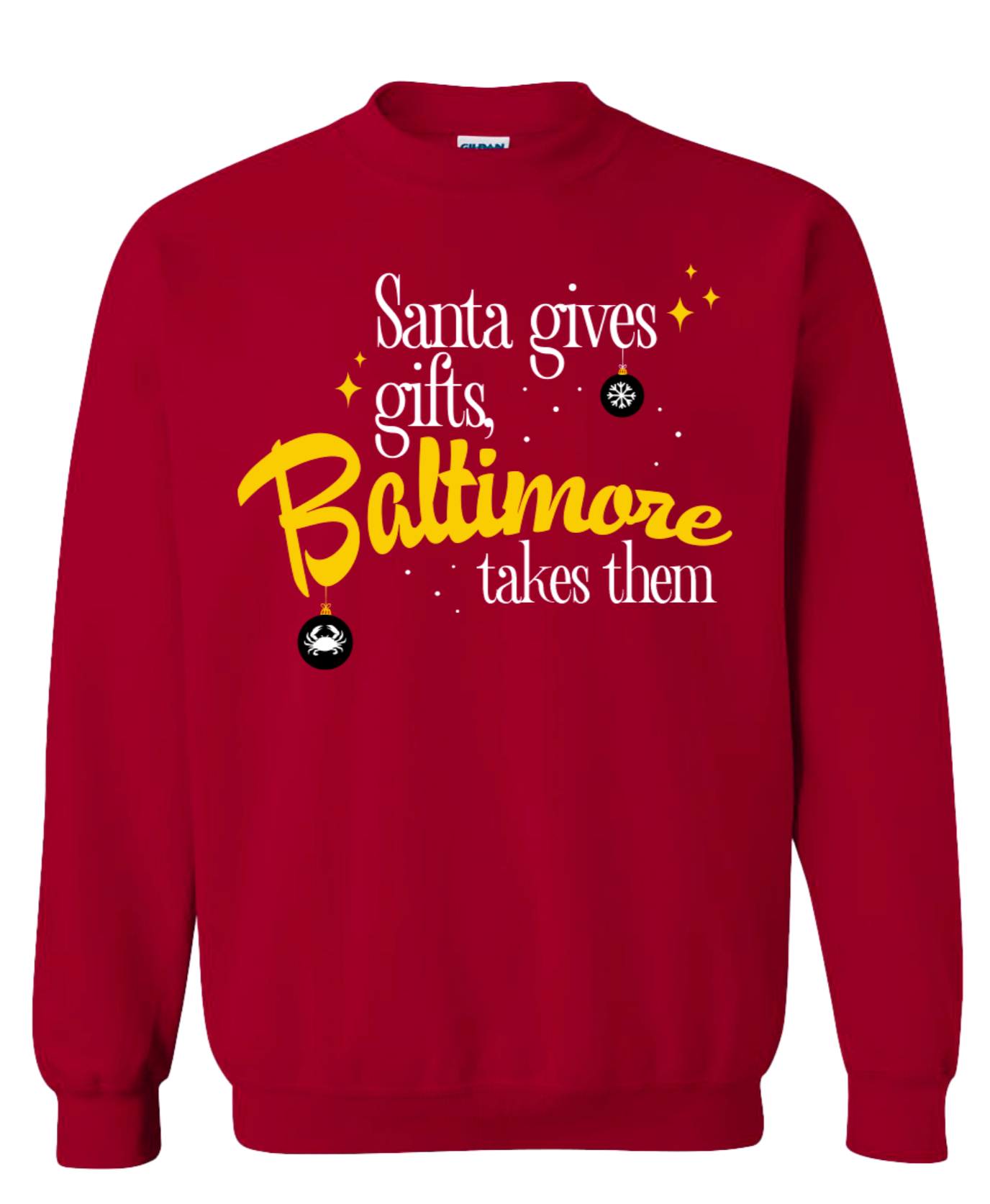 *PRE-ORDER* Baltimore Takes Them (Cherry Red) / Crew Sweatshirt (Estimated Ship Date 12/12) - Route One Apparel
