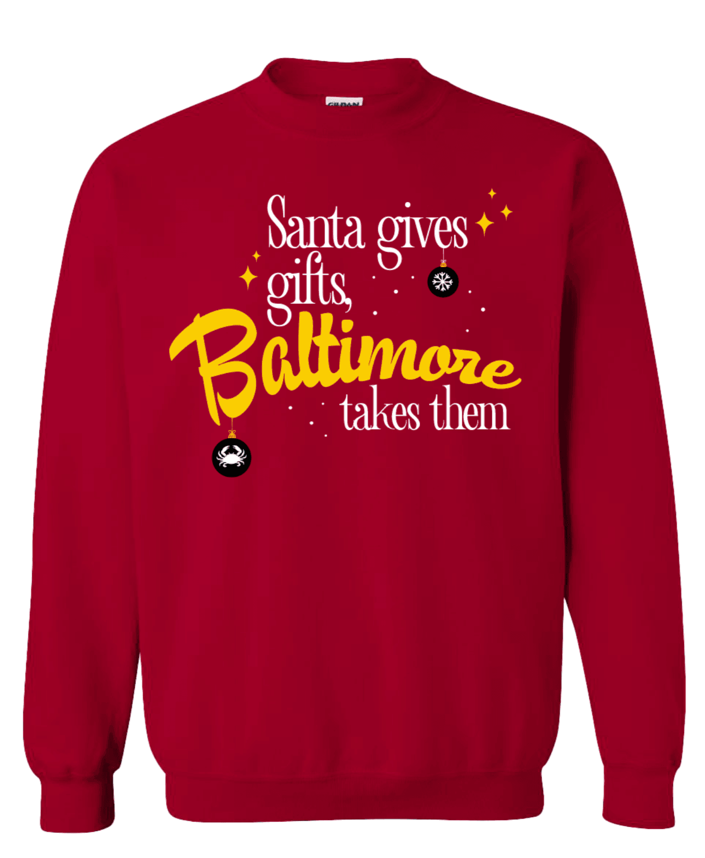 *PRE-ORDER* Baltimore Takes Them (Cherry Red) / Crew Sweatshirt (Estimated Ship Date 12/12) - Route One Apparel