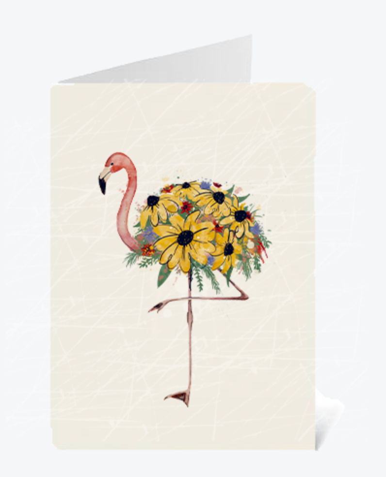 Black Eyed Susan Flamingo / Card - Route One Apparel