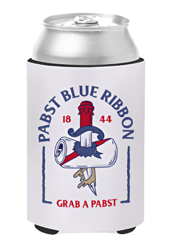 Pabst Blue Ribbon Grab a Pabst (White) / Can Cooler - Route One Apparel