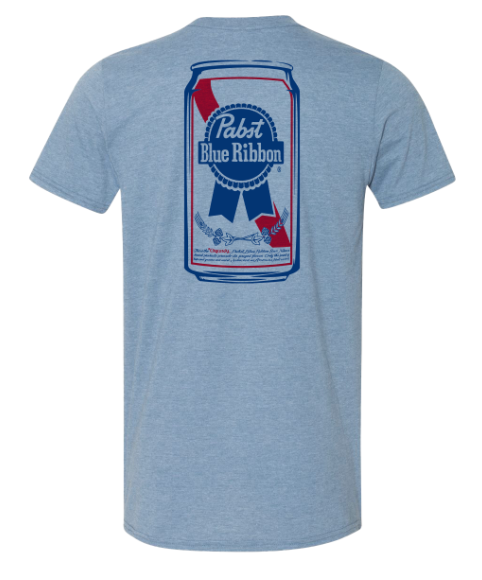 Pabst Blue Ribbon Can (Heather Indigo) / Shirt - Route One Apparel