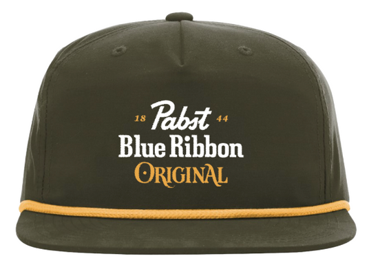 Pabst Blue Ribbon Original (Green) / Rope Snapback Hat - Route One Apparel