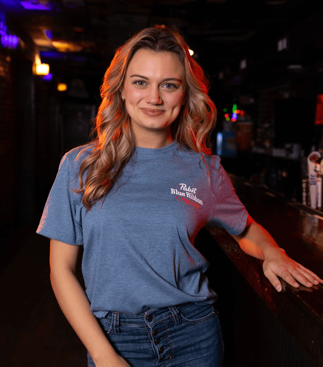 Pabst Blue Ribbon Can (Heather Indigo) / Shirt - Route One Apparel