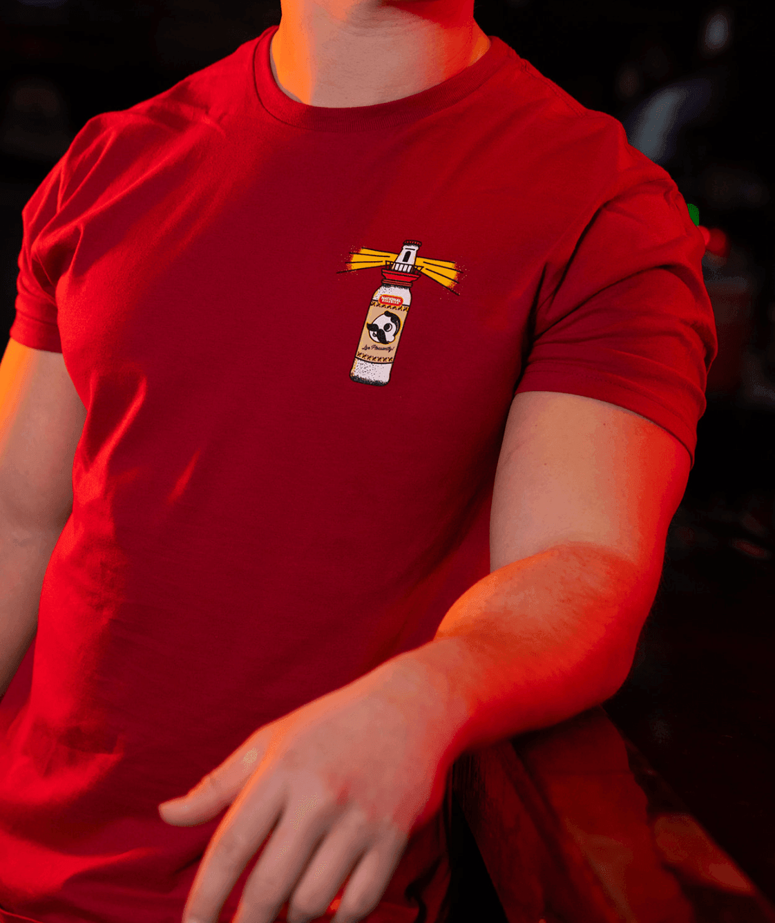 Natty Boh Lighthouse (Cardinal Red) / Shirt - Route One Apparel