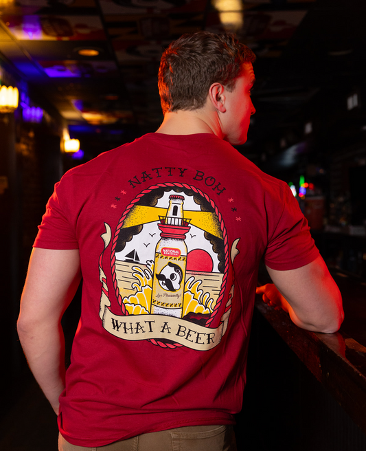 Natty Boh Lighthouse (Cardinal Red) / Shirt - Route One Apparel