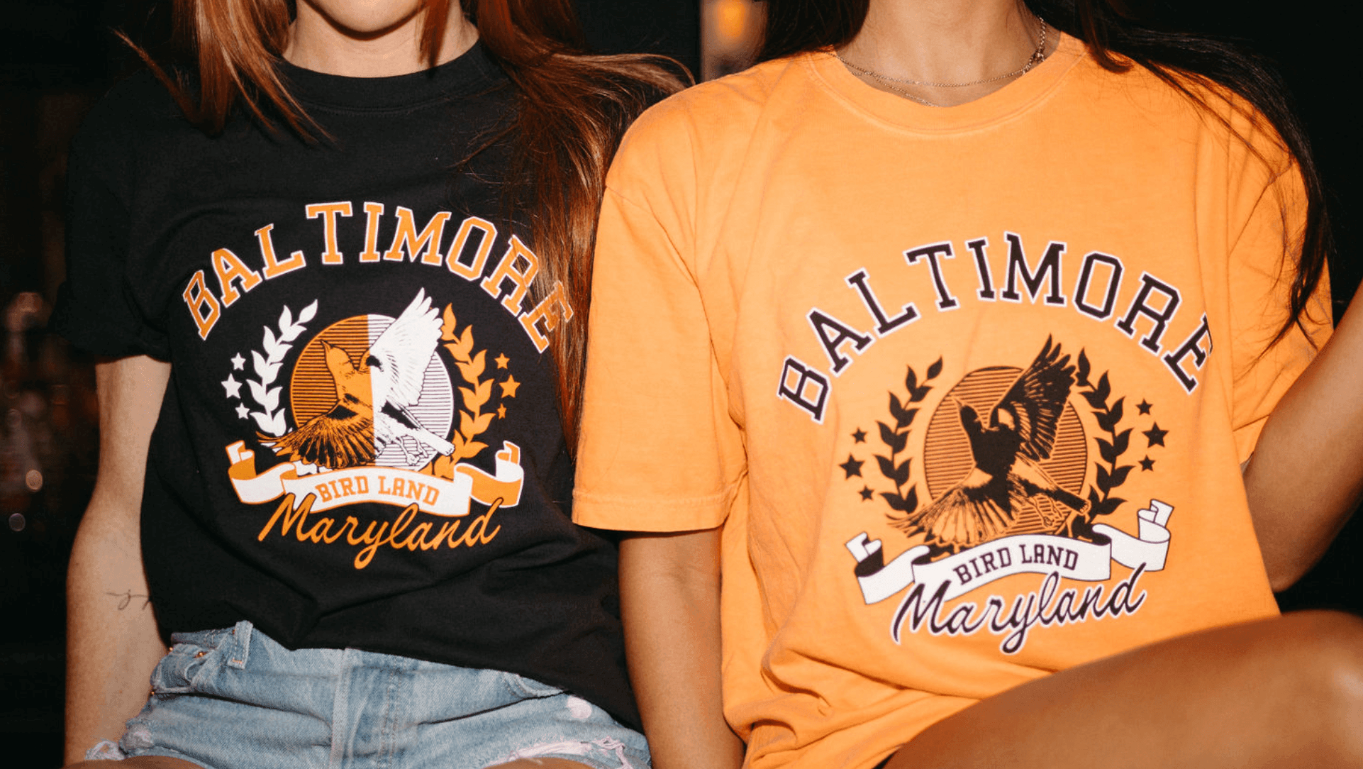 Baltimore Bird Land Varsity Tee - Brightside X R1A (Black) / Shirt