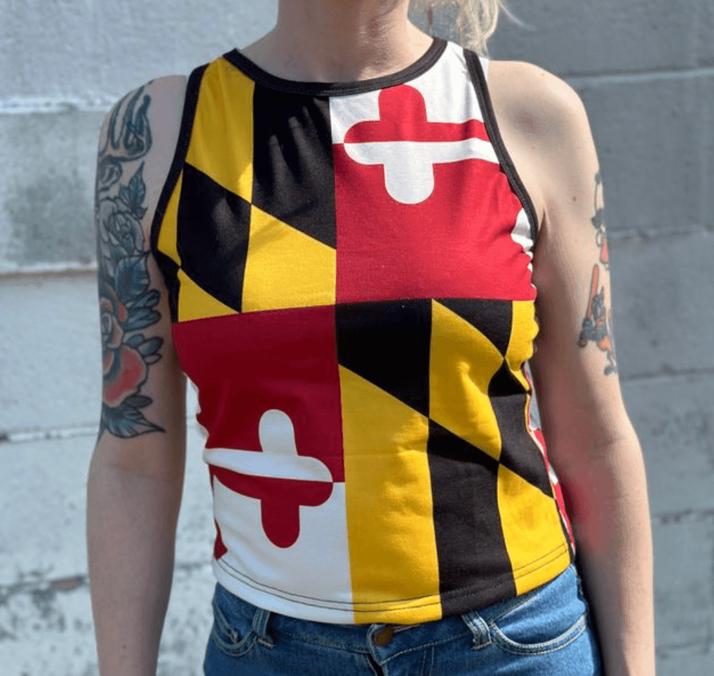 Maryland Flag / Crop Tank Top
