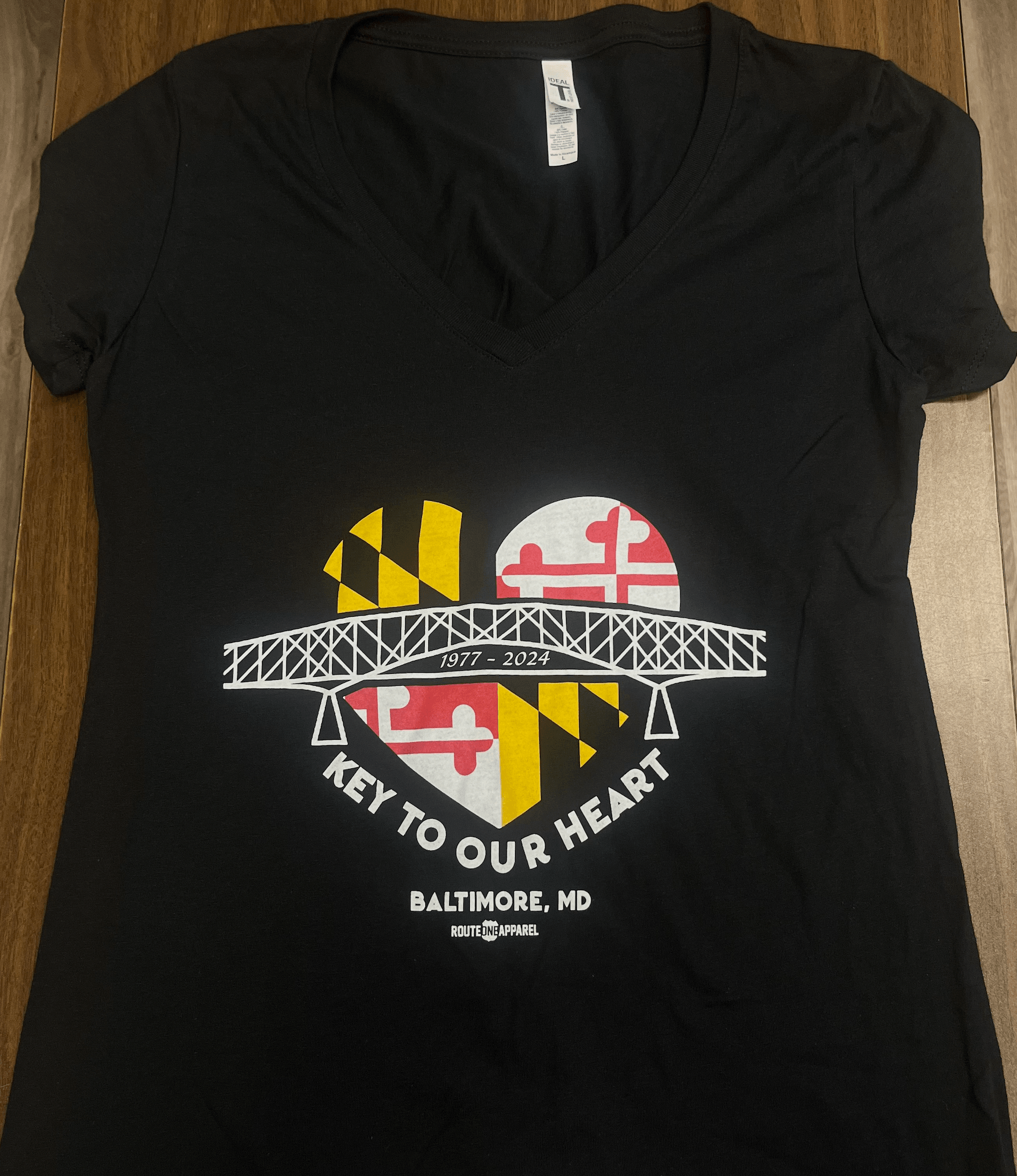 Key To Our Heart (Black) / Ladies V-Neck Shirt