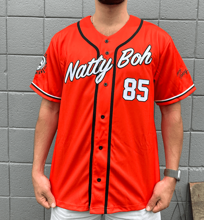 Natty Boh - Bohtimore Baseball Team (Orange) / Baseball Jersey