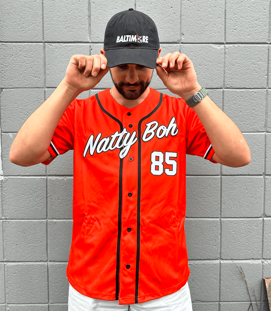Natty Boh - Bohtimore Baseball Team (Orange) / Baseball Jersey