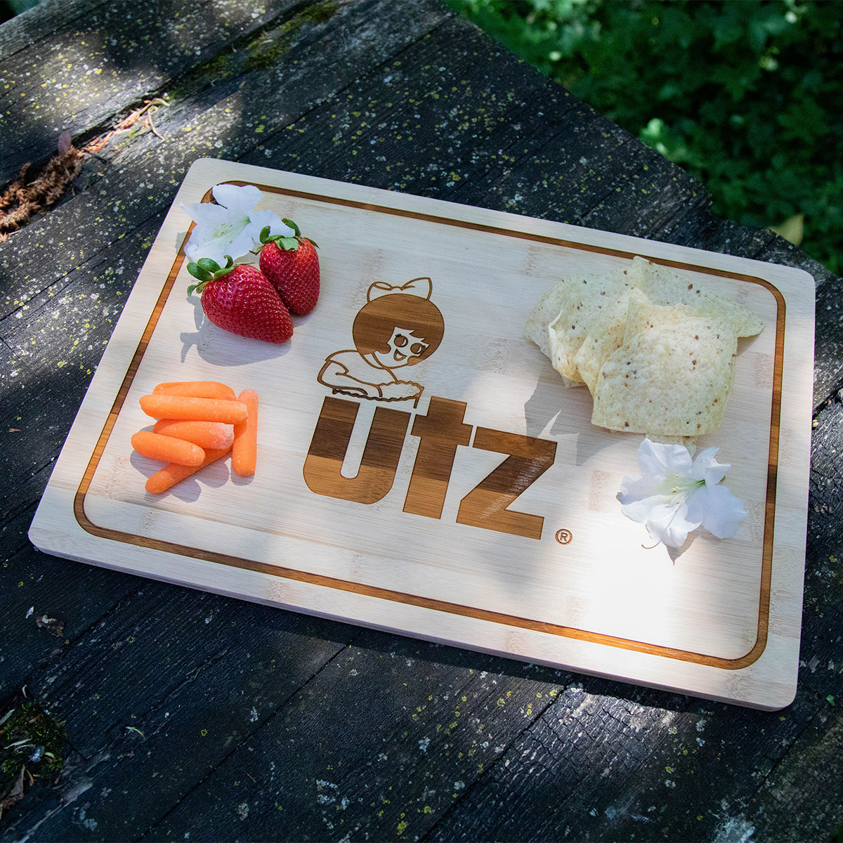 Utz Girl Logo / Bamboo Cutting Board - Route One Apparel
