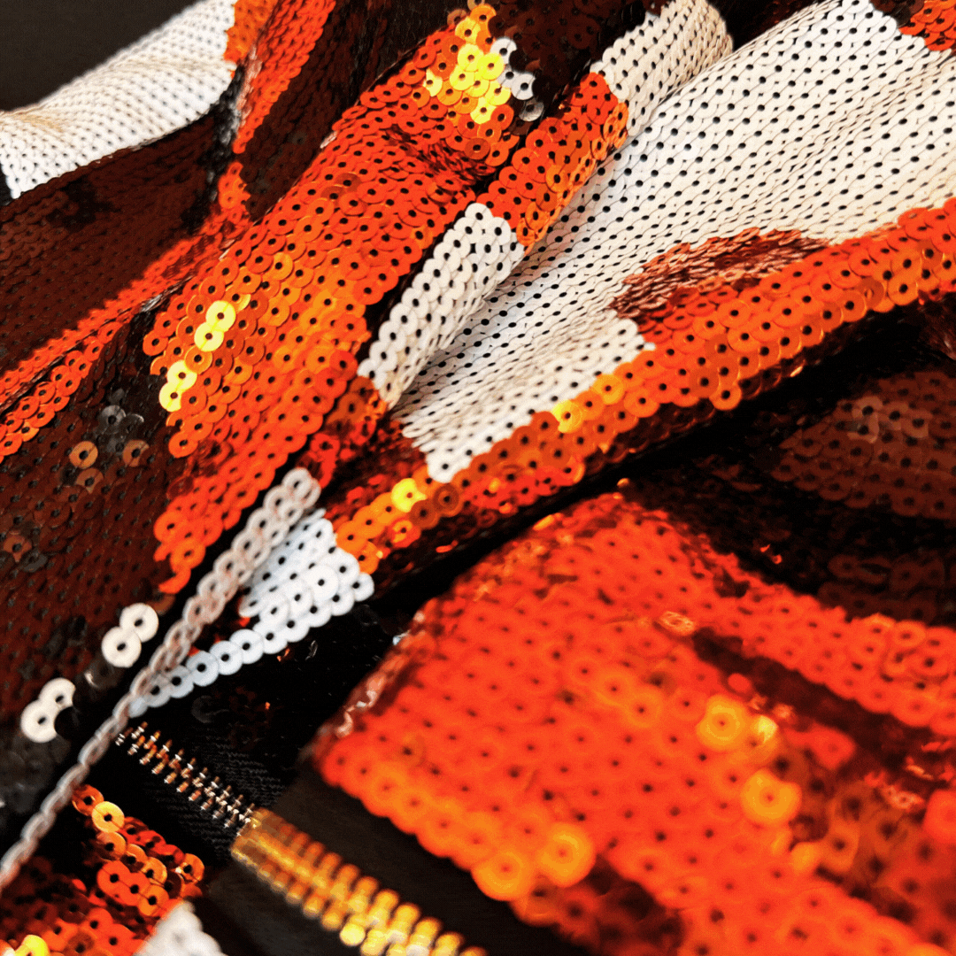 Orange & Black Maryland Flag / Sequin Jacket