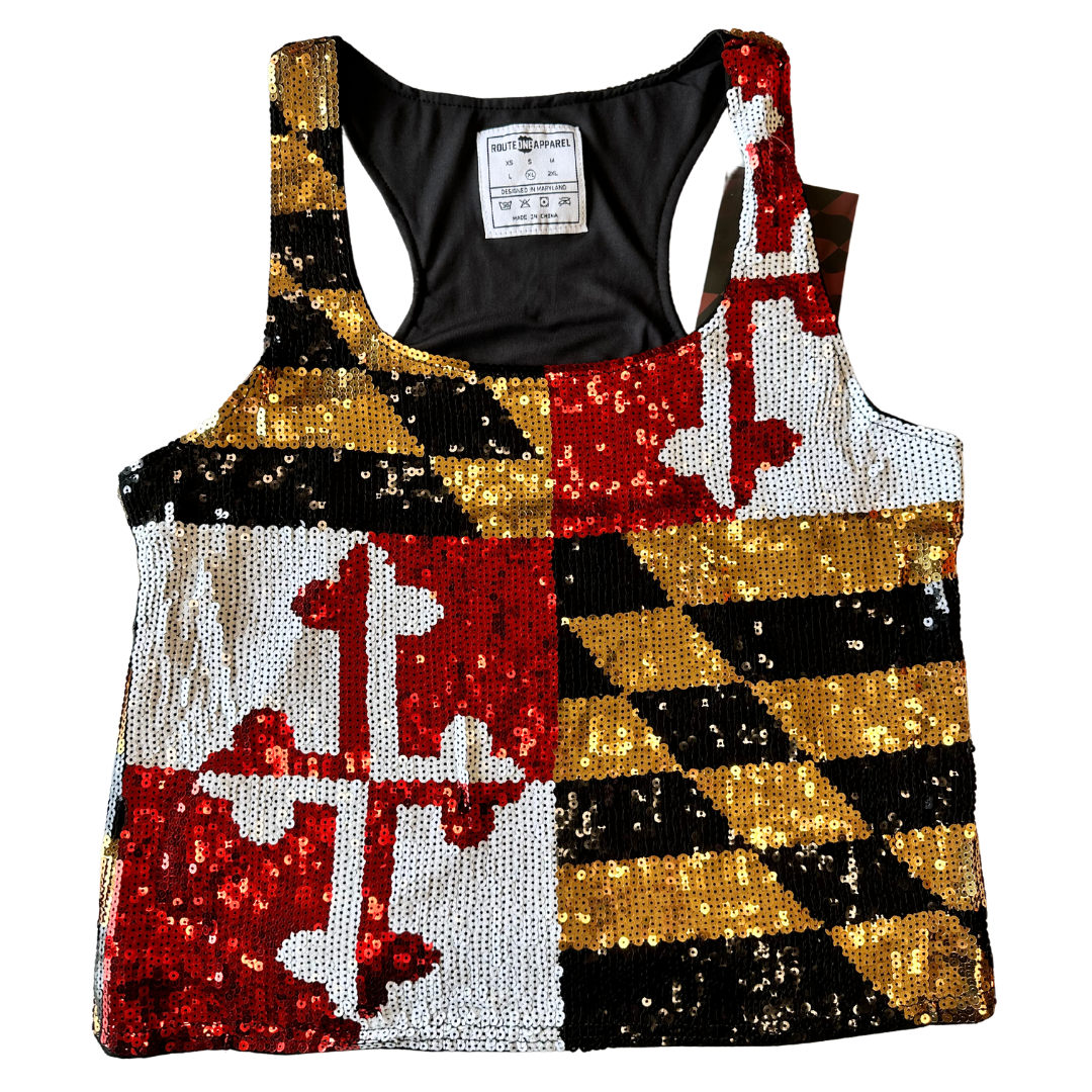*PRE-ORDER* Maryland Flag / Sequin Tank Top (Estimated Ship Date: 6/1)