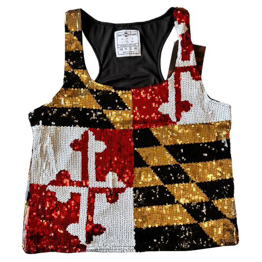 *PRE-ORDER* Maryland Flag / Sequin Tank Top (Estimated Ship Date: 6/1)