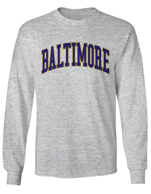 Wear Maryland Baltimore Font (Sport Grey) / Long Sleeve Shirt Sport Grey