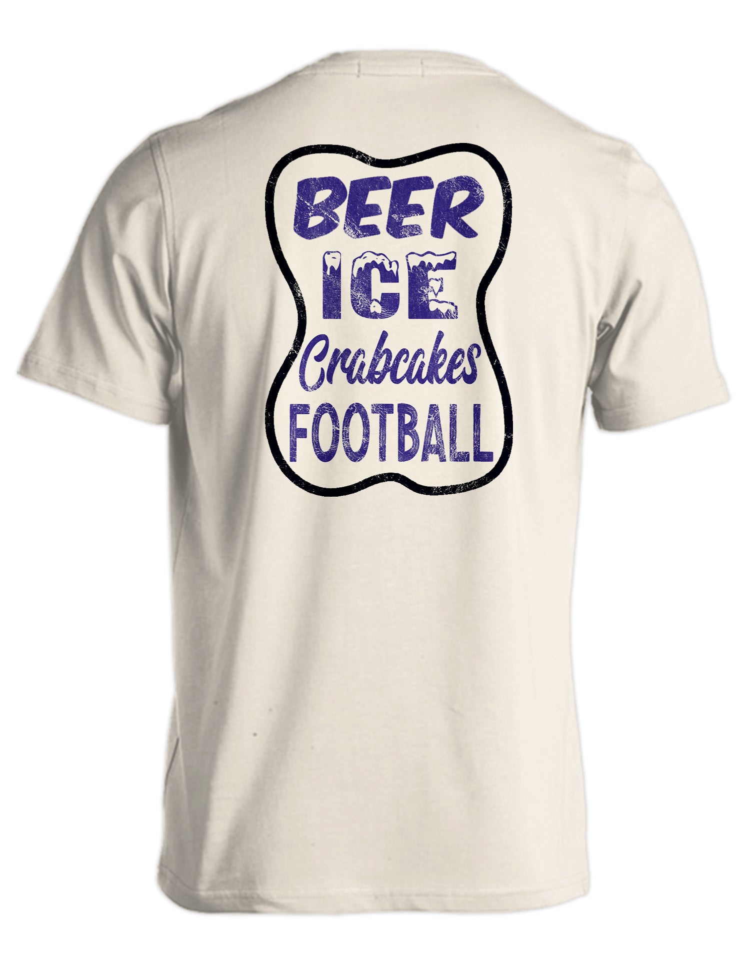 Wear Maryland Beer, Ice, Crabcakes, Football (Ivory) / T-Shirt Ivory
