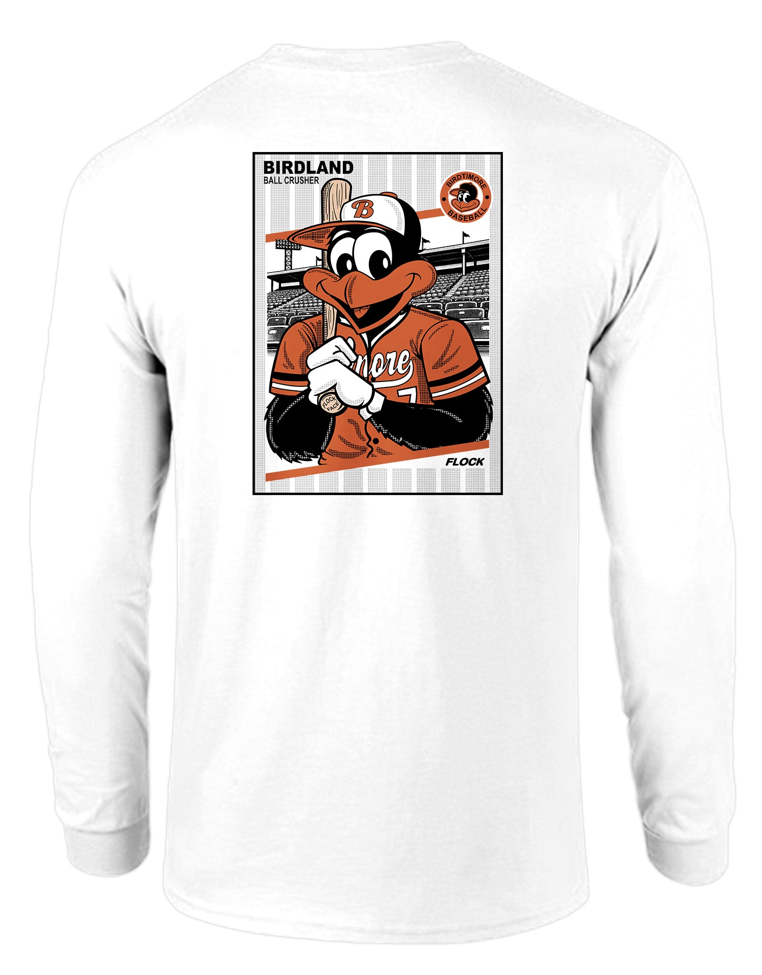 Wear Maryland Birdtimore Baseball Trading Card (White) / Long Sleeve Shirt White