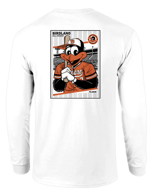 Wear Maryland Birdtimore Baseball Trading Card (White) / Long Sleeve Shirt White