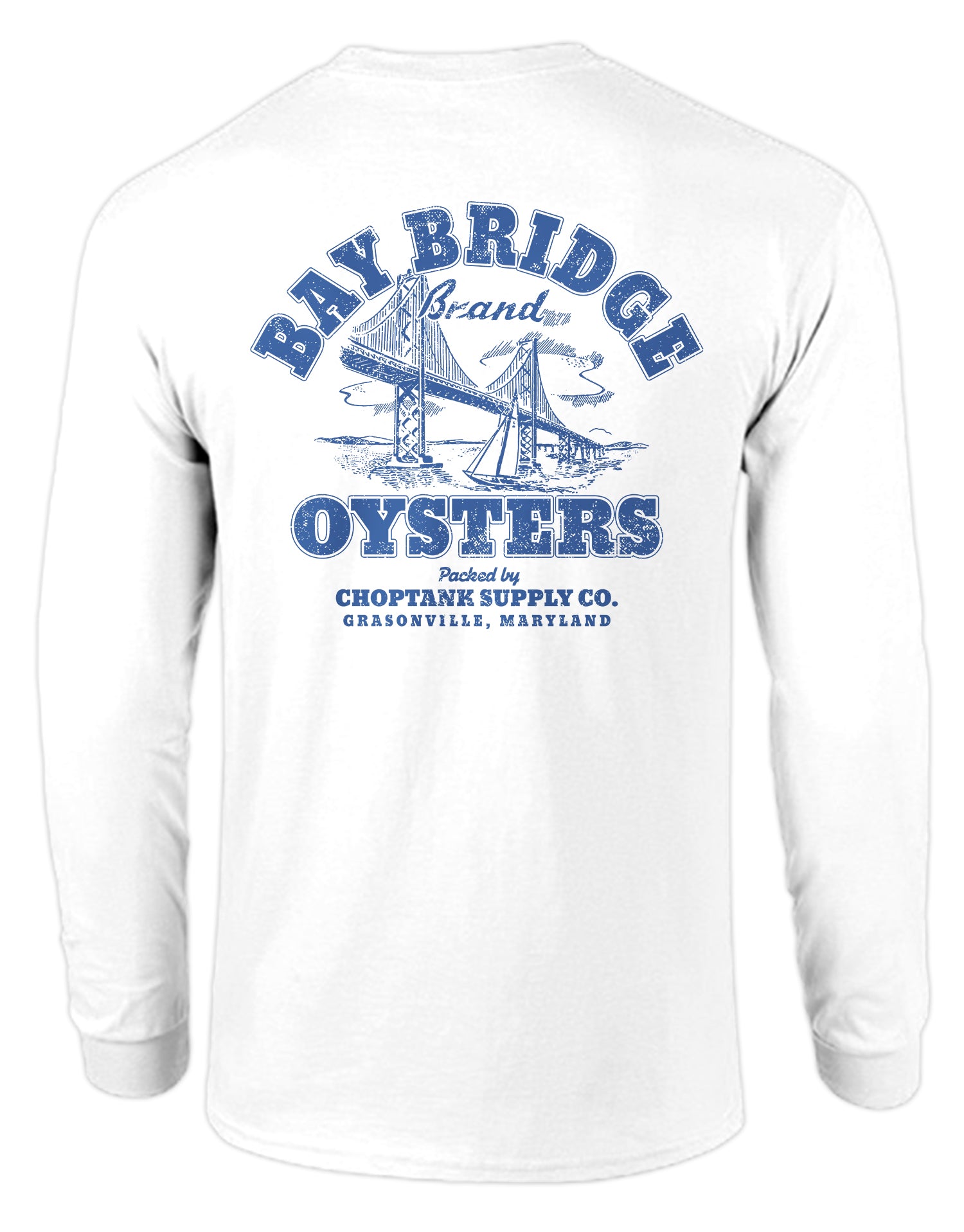 Bay Bridge Brand Oysters (White) / Long Sleeve Shirt